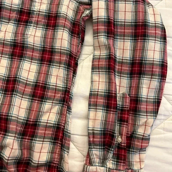 Men’s Gap Red Plaid Button Down Shirt Size Large - Picture 2 of 6